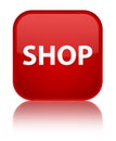 Shop special red square button Royalty Free Stock Photo