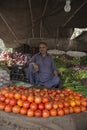 Shop Keeper Selling Vegetable In Lahore pakistan