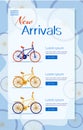 Shop Landing Page Offer Wide Bicycles Assortment