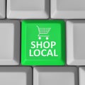 Shop Local Computer Key Shopping Cart Support Community Royalty Free Stock Photo