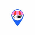Shop Location flat icon,