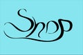 Shop logo. modern lettering for the store. vector inscription