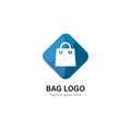 Shop logo template design. Shop logo with modern frame