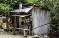 Shop for miscellaneous goods in the local style of the Mon people of Ban Huai Nam Sai in Suan Phueng District, Thailand