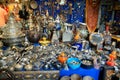 Shop of Moroccan handicraft items Royalty Free Stock Photo