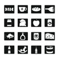 Shop navigation foods icons set, simple style Royalty Free Stock Photo