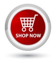 Shop now prime red round button Royalty Free Stock Photo