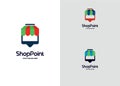 Shop point logo design template
