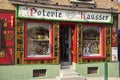 Shop with pottery in Soufflenheim. Alsace region in France