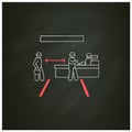 Shop queue chalk icon