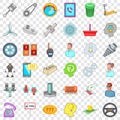 Shop reader icons set, cartoon style Royalty Free Stock Photo