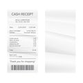 Shop reciept, retail ticket isolated object, financial atm bill, cash dispenser financial invoice. Buying financial Royalty Free Stock Photo