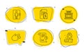 Blood donation, Elevator and Payment icons set. Shop, Report and Nurse signs. Vector
