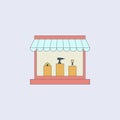 shop for sale of construction tools colored outline icon. One of the collection icons for websites, web design, mobile app