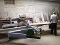 Shop for the sawing of various lumber for furniture manufacturing