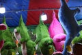 A shop selling baby toys in the Night Market in Thailand.