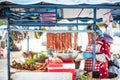 Shop selling papaya salad and food in the northeastern region by motorbike in Pattaya, Thailand