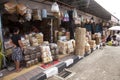 A shop selling various kinds of household wares basketware in Bali, Indonesia.