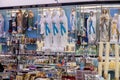 Shop selling Virgin Mary statues and other catholic products and gifts in Lourdes France