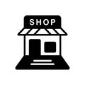 Black solid icon for Shop, store and retail