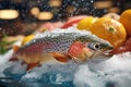 Shop showcase Icy presentation of frozen trout fish