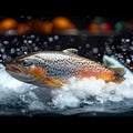 Shop showcase Icy presentation of frozen trout fish