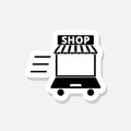 Shop sticker icon isolated on white background Royalty Free Stock Photo