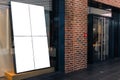 Shop Store Front Window Display Upscale Mall Mockup White Isolated Advertisement Blank Royalty Free Stock Photo