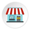Shop store icon, flat style Royalty Free Stock Photo