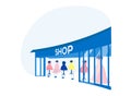 Shop Storefront with Women Clothing, Girls Dresses