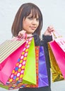 Shop til she drops. Sale bargains. Royalty Free Stock Photo