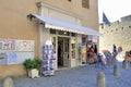 Shop of tourist souvenirs in the fortified city of Carcassonne