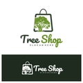 Shop Tree logo design concept vector. Tree Shop Logo Design Template. Creative Symbol. Icon Royalty Free Stock Photo