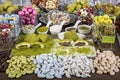 Shop of Turkish sweets and Turkish Delight with Pistachio. Turkish sweets with hazelnuts, almond and nougat. Sweets and