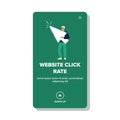 shop website click rate vector Royalty Free Stock Photo