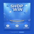 Shop and win invitation contest social media banner template