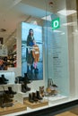 Shop window of a branch of the shoe retailer Deichmann in Berlin Royalty Free Stock Photo