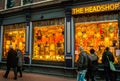 A shop window on the evening streets of Amsterdam. Royalty Free Stock Photo