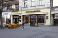 Shop window of the famous cafe in Zakopane Royalty Free Stock Photo