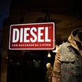 Shop window in front of a store of the fashion label Diesel in Berlin