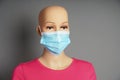 Shop Window Mannequin Or Display Dummy Head Wearing Medical Face Mask