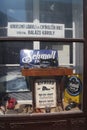 Shop window of shoemakerÃÂ´s repair shop in KomÃÂ¡rno Royalty Free Stock Photo