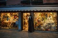 Shop window of Venetian handmade carnival masks, Venice Italy Royalty Free Stock Photo