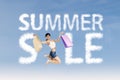 Shopaholic make summer sale sign Royalty Free Stock Photo