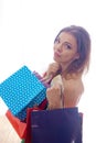 Shopaholic shopping woman