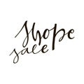 Shope Sale phrase. Vector ad illustration. Handdrawn lettering.