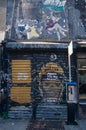 Shopfront covered in Graffiti, New York City, USA