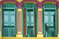 Shophouse Shutters Royalty Free Stock Photo