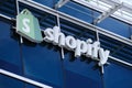 Shopify brand name sign on their Head Office in Ottawa Royalty Free Stock Photo