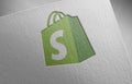 Shopify on paper texture Royalty Free Stock Photo